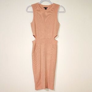 Guess Blush Cut-Out Midi Dress